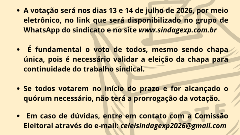 Eleição Sindagexp